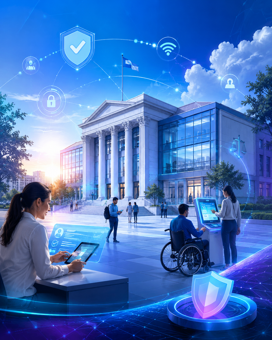 Institución pública con servicios digitales, accesibilidad y seguridad